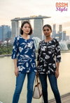 Ossm Style 198 Cotton Printed Casual Ladies Short Top Collection